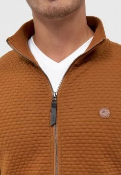 INDICODE JEANS BERMIE - Sweat à Capuche Zippé - Mottled Brown -INDICODE Boutique cfc026321b7e49dfb280561bb1452f88