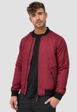 INDICODE JEANS Blouson Bomber - Bordeaux -INDICODE Boutique d2807cee758a40a7a08737a59de8da0d