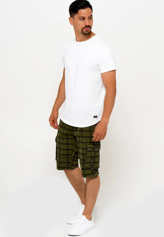 INDICODE JEANS BLIXT - Short - Army Check 2 INDICODE JEANS BLIXT - Short - Army Check â Image 2