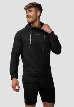 INDICODE JEANS BENTLEY - Sweat à Capuche - Black -INDICODE Boutique d8ce8aaad48f442da65b4047c585b6f1