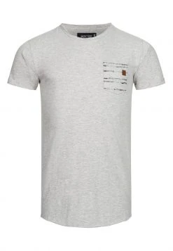 INDICODE JEANS MORAN - T-shirt Imprimé - Lt Grey Mix -INDICODE Boutique dde8705e9cfd4248b0b3047612b0187b