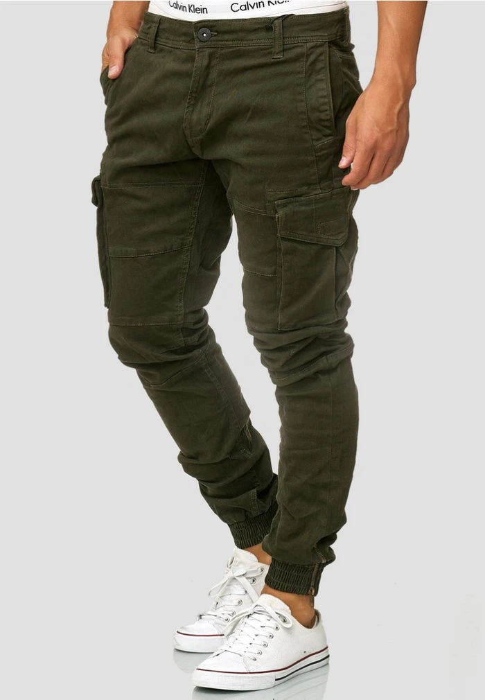 INDICODE JEANS ALEX - Pantalon Cargo - Dark Green 4 INDICODE JEANS ALEX - Pantalon Cargo - Dark Green – Image 4
