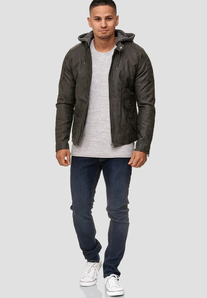 INDICODE JEANS MIGUEL - Veste En Similicuir - Dark Grey 2 INDICODE JEANS MIGUEL - Veste En Similicuir - Dark Grey – Image 2