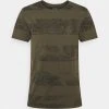 INDICODE JEANS ALLEN - T-shirt Imprimé - Army