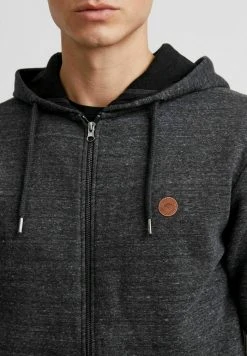 INDICODE JEANS IDARKELL - Sweat à Capuche Zippé - Black Mix -INDICODE Boutique e1addc9f6d104483b4644359fc3a38c4