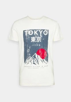 INDICODE JEANS WELCH - T-shirt Imprimé - Marshmellow -INDICODE Boutique e2d9c2537a9f4fd694e857868fce9c8b