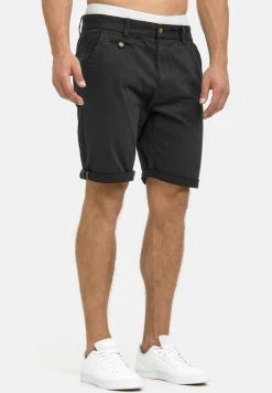 INDICODE JEANS CASUAL FIT - Short - Mottled Black -INDICODE Boutique e3ae88990a6147978aca1d1ec2080015