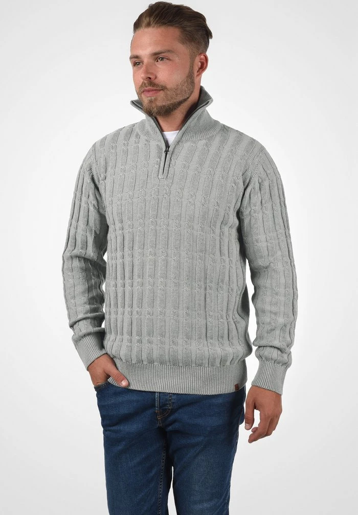 INDICODE JEANS IDPAULO - Pullover - Grey Mix 1 INDICODE JEANS IDPAULO - Pullover - Grey Mix