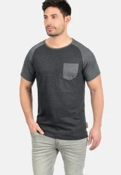 INDICODE JEANS IDGRESHAM - T-shirt Imprimé - Charcoal