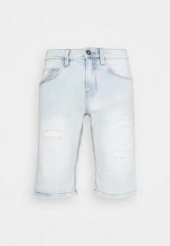 INDICODE JEANS KADEN HOLES - Short En Jean - Bleached Denim -INDICODE Boutique eda467acb597498e864683d650409917