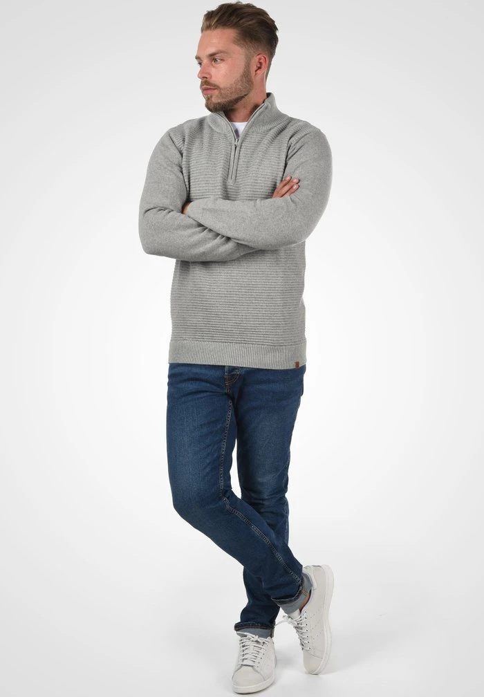 INDICODE JEANS IDRICHARD - Pullover - Light Grey Mix 2 INDICODE JEANS IDRICHARD - Pullover - Light Grey Mix – Image 2