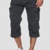 INDICODE JEANS MIT GÜRTEL NICOLAS - Short - Dark Grey
