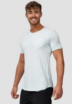 INDICODE JEANS WILBUR - T-shirt Imprimé - Light Blue