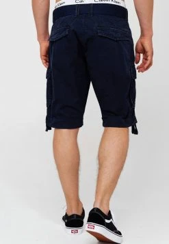 INDICODE JEANS CARGO ABNER - Short - Navy -INDICODE Boutique f2163d3694114fccba2706ccd06549e7