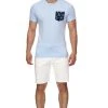INDICODE JEANS BLAINE - T-shirt Imprimé - Hellblau