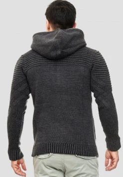 INDICODE JEANS Sweat à Capuche Zippé - Anthracite -INDICODE Boutique f463a1ac8b3d4888b92d9cb6bda0aea1
