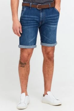 INDICODE JEANS IDQUINCY - Short En Jean - Blue -INDICODE Boutique f6ee0d7825604847a5f00335a53ba477