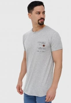 INDICODE JEANS MORAN - T-shirt Imprimé - Lt Grey Mix -INDICODE Boutique f8edff2e5f5942fda31beaedc09e4366